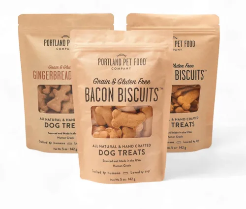 Vista 14 de Portland Pet Food Company Golosinas para Perros de Manzana y Menta Galletas Saludables para Perros Pequeños, Medianos y Grandes - Sin Granos, Grado