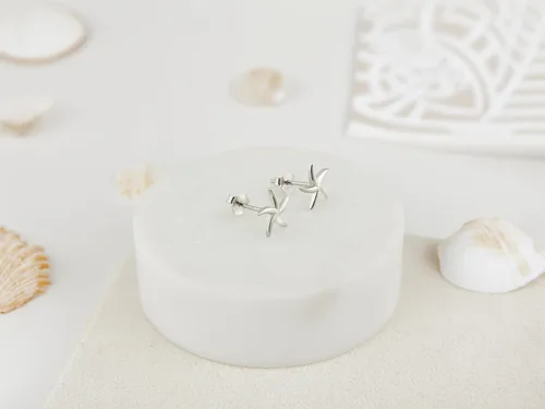 Vista 5 de SOFIA MILANI - Pendientes de plata de ley 925 maciza para mujer - Pendientes de estrella de mar - 20765, Plata de ley, No es una piedra preciosa
