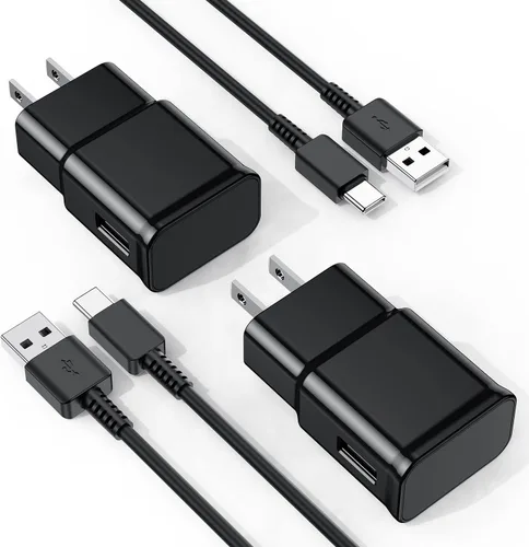 Vista 9 de Paquete de 2 cargadores adaptativos para Samsung Galaxy S10/S9/S8 con cable Negro