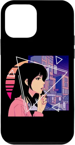 Vista 16 de Retro 80's Japanese Lofi Vaporwave Aesthetic Sad Anime Girl Case for iPhone 17