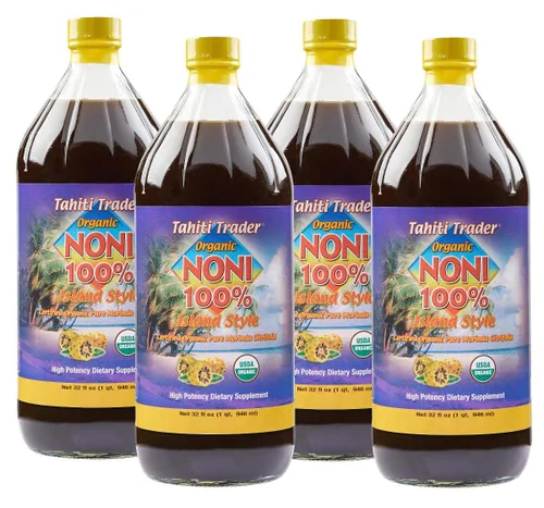 Vista 9 de Tahiti Trader Island Style - Jugo de noni de alta potencia – Jugo de fruta puro de noni fermentado en vinagre – Superalimento antioxidante orgánico