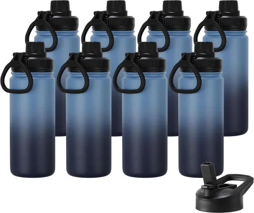 Vista 73 de DOMICARE Botella de agua para niños de 16 onzas para la escuela, de acero inoxidable, con aislamiento al vacío de doble pared, botella de agua