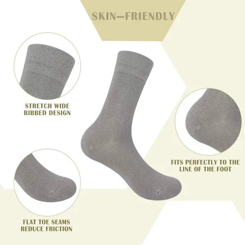 Vista 2 de BAMSOFT 4 pares de calcetines de bambú ligeros suaves y transpirables para mujer