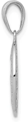 Vista 2 de Colgante pequeño de medalla milagrosa de oro blanco de 14 quilates L- 0984in W- 0433in joyería fina para mujer Metal