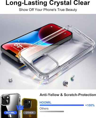 Vista 243 de HOOMIL Funda para iPhone 7 Plus/iPhone 8 Plus de 5.5 Pulgadas, sin amarillamiento, protección contra caídas, cubierta trasera dura transparente