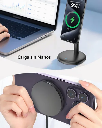 Vista 5 de Soporte de cargador inalámbrico magnético para iPhone 17/16/15/14/13