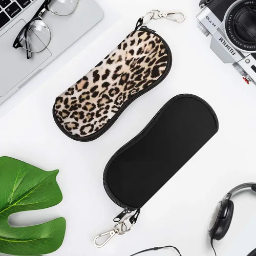 Vista 3 de MoKo Estuche suave para lentes de sol, paquete de 2, estuche de neopreno portátil ultraligero con cremallera para gafas, caja de seguridad