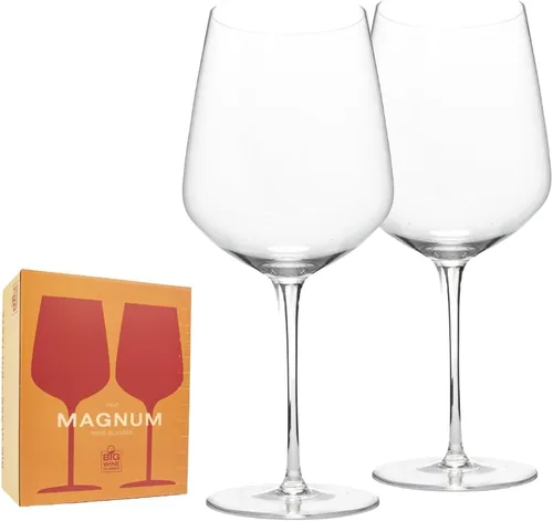 Vista 18 de Balthazar - Juego de 2 copas de vino gigantes de cristal de alta calidad, se adapta a toda la botella de 25.2 onzas líquidas