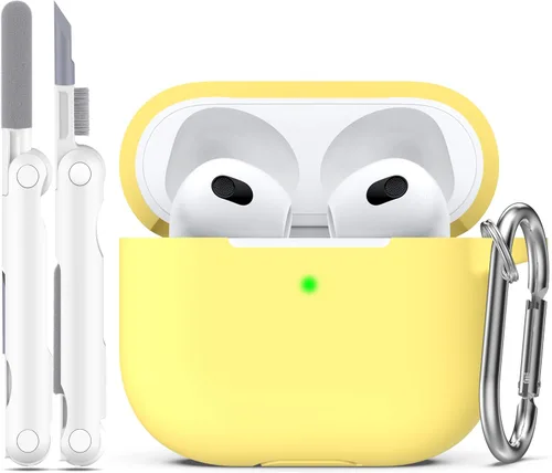 Vista 92 de R-fun for AirPods 2nd/1st Case Silicone Cover, Banana Violet Violeta plátano