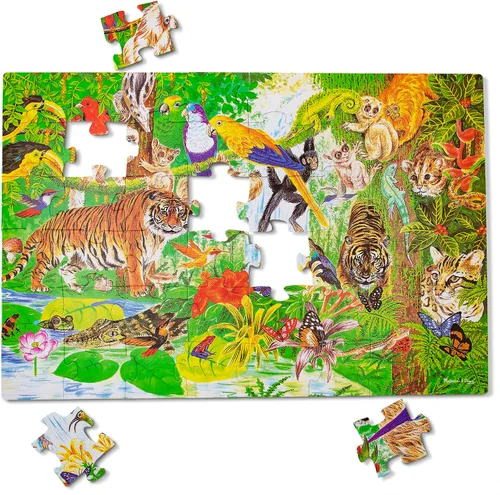 Vista 4 de Rompecabezas de piso de Melissa & Doug (48 piezas de selva, 2x3 pies)