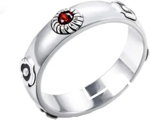 Vista 5 de Anillo de plata de castillo móvil de anime, anillos de Sophie, joyería de cosplay, regalo de cumpleaños de Navidad Azul
