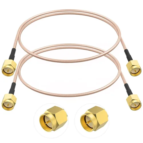 Vista 10 de SDTC Tech Cable coaxial SMA macho a BNC macho RG316 de puente de coleta extensor de antena adaptador de conector BNC (20 pulgadas)