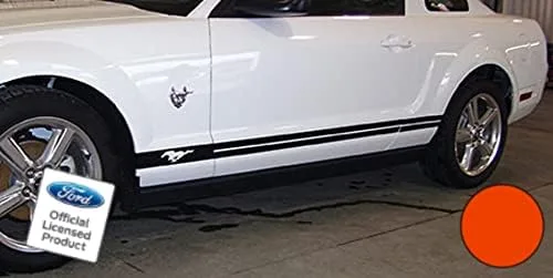 Vista 5 de Adhesivos de rayas laterales para puerta de panel basculante para Ford Mustang Negro (brillo) - RAA - CB