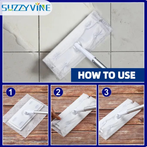Vista 3 de Paños de barrido en seco, toallitas desechables para limpieza de suelos compatibles con Swiffer Sweeper, sin perfume, 7.87 x 11.81 pulgadas, total