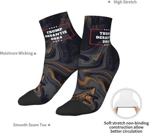Vista 7 de GDJF Trump Desantis 2024 Ankle Socks Winter Low Cut Sports Warm Breathable Comfort Casual Socks For Mens And Womens 1