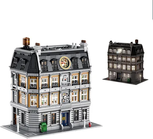 Vista 9 de ELAICREE Bloques de Construcción de Casa de Juguete con Vista de Calle Japonesa, 4 Modelos Mini Bloques de Construcción DIY Modelo MOC Juguete