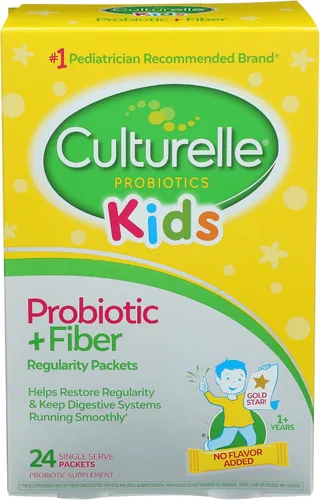 Vista 2 de Culturelle Paquetes de probióticos + fibra para niños (mayores de 3 años), 24 unidades y suplemento probiótico diario para niños, ayuda a apoyar un