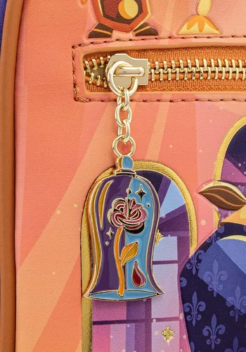 Vista 6 de Loungefly Disney Beauty and the Beast Ballroom Scene - Bolsa de hombro para mujer, doble correa, talla única, multicolor