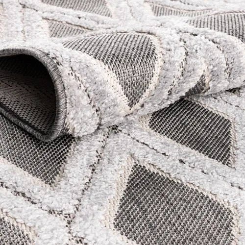 Vista 6 de Unique Loom Arlo Collection - Alfombra Derek (rectangular, 2 pies 0 pulgadas x 3 pies 0 pulgadas, carbón/marfil)