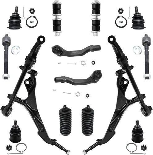 Vista 40 de Detroit Axle - Kit de suspensión frontal de 15 piezas para Jeep Grand Cherokee 99-04 1999 2000 2001 2002 2003 2004, brazos de control superior e