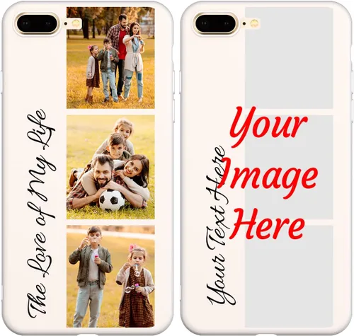 Vista 22 de Funda de teléfono con foto personalizada para iPhone 7 Plus 8 Plus, imagen personalizada/texto, funda negra delgada y suave, regalo único de nicho