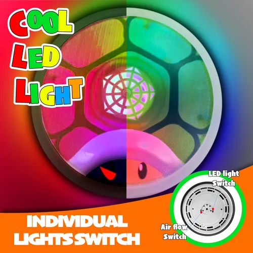 Vista 3 de Paquete de 2 pelotas de fútbol flotantes, con luz LED, parachoques de espuma suave, juguetes de fútbol para interiores para niños de 3 a 12 años