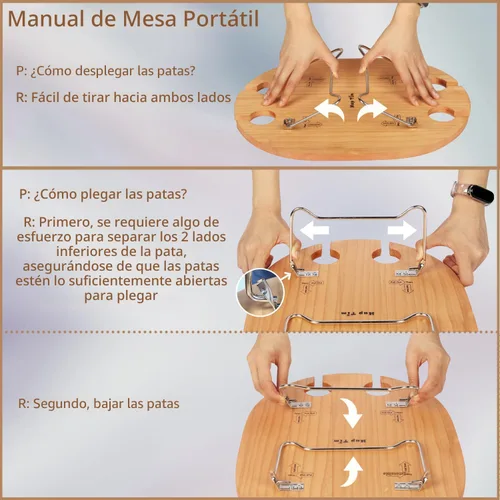Vista 6 de Hap Tim Juego de Cesta de Picnic de Mimbre para 2 con Mini Mesa Plegable de Vino para Picnic y Bolsa Refrigeradora Grande Aislada y Kits de Servicio