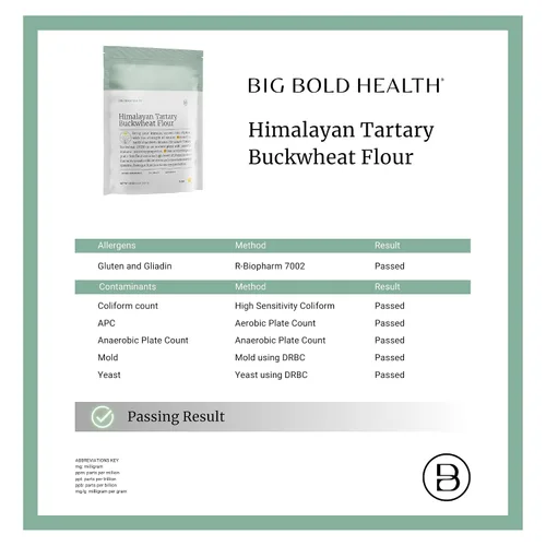 Vista 3 de BIG BOLD HEALTH Harina de Trigo Sarraceno Tártaro del Himalaya Orgánica Sin Gluten Más de 100 Nutrientes Inmuno-Activos Harina 100% Orgánica Sin