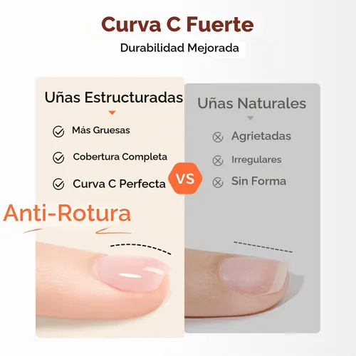 Vista 2 de modelones - Gel de uñas de construcción, esmalte de uñas transparente de 7 en 1 con cepillo separador extraíble, gel de base de goma curado