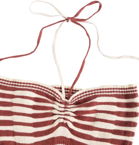 Vista 3 de SweatyRocks Camiseta sin mangas con cuello halter sin espalda para mujer