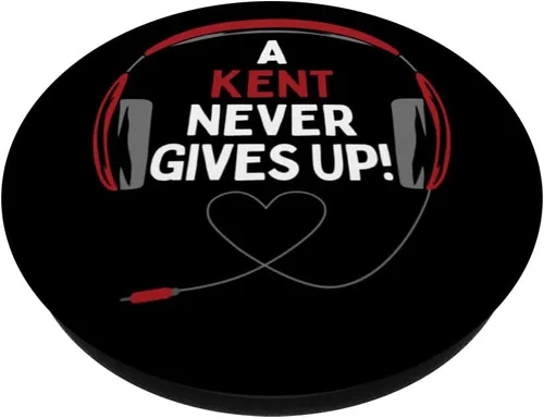 Vista 2 de Gaming Quote "A Kent Never Gives Up" Headset Personalized PopSockets Swappable PopGrip