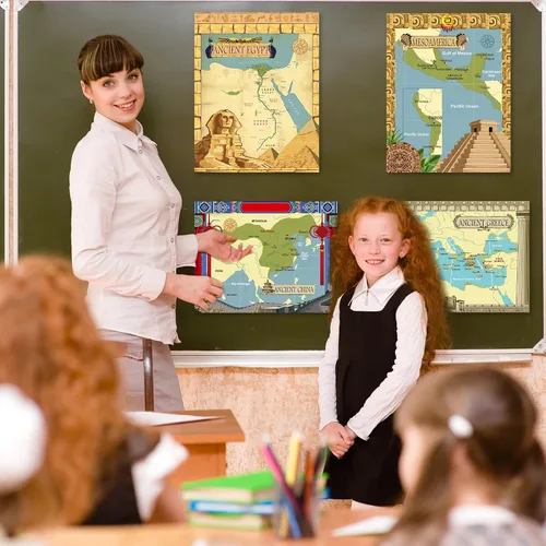 Vista 4 de Póster de civilizaciones antiguas para aprendizaje en el aula de estudios sociales - Decoración educativa para escuela primaria, media y secundaria