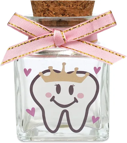 Vista 7 de Caja de dientes de bebé, caja de hadas de dientes para dientes perdidos, soportes de dientes de vidrio para niños, caja de recuerdo de primeros