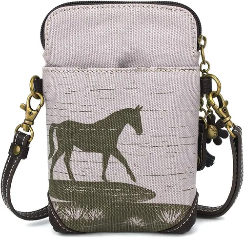 Vista 4 de CHALA Crossbody Cell Phone Purse-Women Canvas Multicolor Handbag with Adjustable Strap