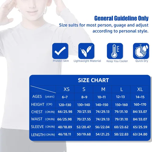 Vista 5 de MEETWEE Boys Boys Rash Guard Long Sleeve Girl UPF 50+ Sun Protection Shirt Swim Shirts Youth SPF Quick Dry Shirt Swimwear Sunsuits