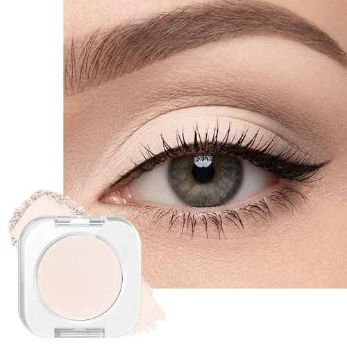 Vista 20 de Erinde Paleta de sombra de ojos blanca mate, sombra de ojos en polvo prensado blanco, ultra mezclable, color pigmentado, larga duración, base