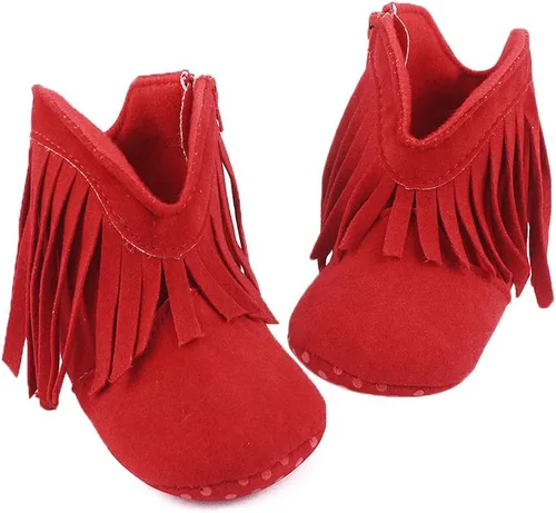 Vista 2 de ESTAMICO Botas vaqueras con borlas para bebé niña