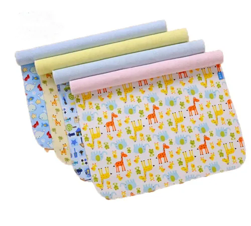 Vista 10 de 3 piezas Paquete Monvecle Almohadillas Cambiadoras de Pañal de Algodón para Bebé Impermeables Lavables Revestimientos de Pañales