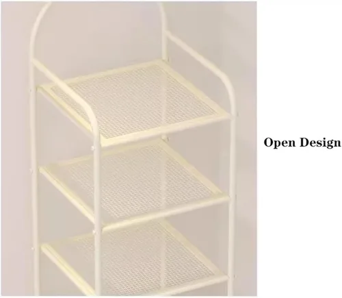 Vista 6 de Shelves Adjustable Shoe Organizer Multi-layer Shoe Rack, Sturdy Metal Mesh Shoe Rack, Free Standing Shoe Storage Shelves, Cute Bear Shape Shoes