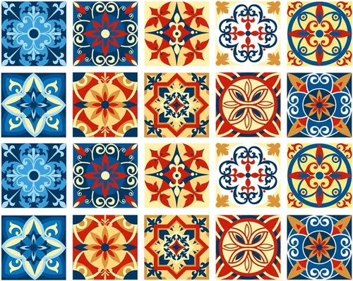 Vista 6 de Azulejos Adhesivos Despegar y Pegar Estilo Azulejo Español Portugués para Salpicadero Juego de 20 piezas (3.9_B)
