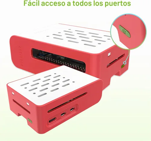 Vista 8 de Kit básico de iRasptek para Raspberry Pi 5 RAM 4GB con carcasa Pi 5 y refrigerador activo