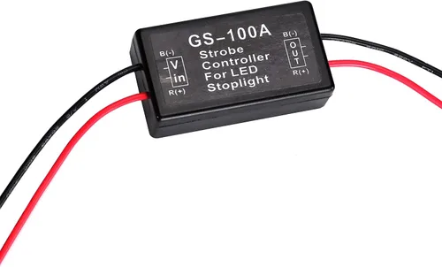 Vista 3 de Módulo Controlador de Luz de Freno Intermitente y Estroboscópica, Módulo Flasher Auto LED para Motocicletas, Coches, Camiones, Luces de Freno GS-100A