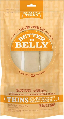 Vista 22 de Better Belly Originals - Rollo grande, golosinas para perros altamente