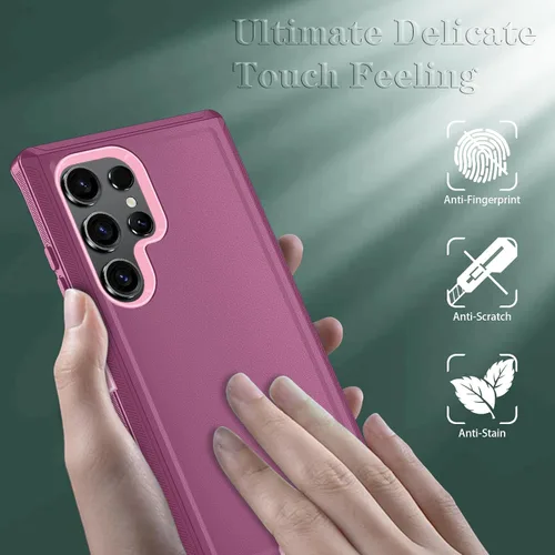 Vista 54 de ONOLA Funda compatible con Samsung Galaxy S24 Ultra con protector de pantalla HD, resistente a los golpes y a las caídas, funda de 3 capas