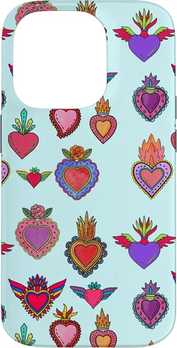 Vista 17 de Latinas Milagros Tin Hearts Phone Case Gift Watercolor Case for iPhone 17