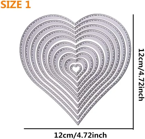 Vista 2 de 3 formas diferentes de troqueles de corte para plantillas de metal (corazón de amor, flor y estrella), 25 herramientas de estampado para hacer