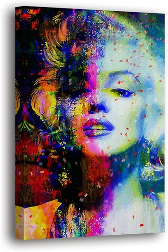 Vista 26 de SpiritualHands Marilyn Monroe - Lienzo decorativo para pared y póster – Decoración femenina moderna de maquillaje femenino, impresión de moda