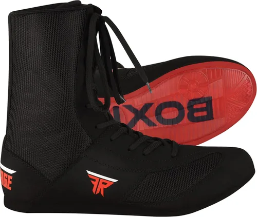 Vista 2 de FISTRAGE - Zapatos de cuero para Kick Boxing Fighting Sports Master Training Mesh Unisex Pro Hombres y Jóvenes Botas Genuinas Peso Ligero Zapatos