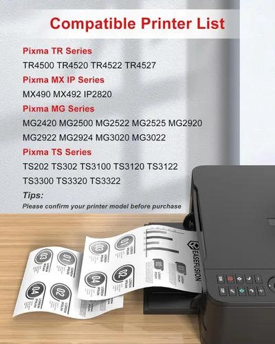Vista 3 de EaseFusion - Cartuchos de tinta 245XL de repuesto para cartuchos de tinta negra 245XL de Canon, 245 XL, PG-245, PG-245XL para impresoras Canon Pixma