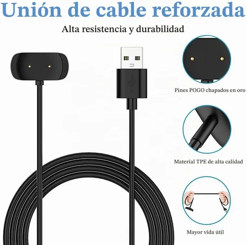 Vista 3 de Cargador para Amazfit GTS 4 Mini, cable de carga para GTR 2, GTR 2e, GTS 2e, GTS 2 Mini, Amazfit BIP U Pro, Bip 3 Pro, Pop, Pop pro, Bip U, Zepp E/Z